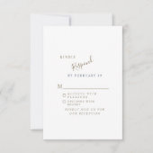 Navy Simple Modern Wedding RSVP Karte (Vorderseite)