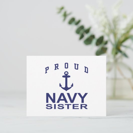 Navy Sister Postkarte (Stehend Vorderseite)