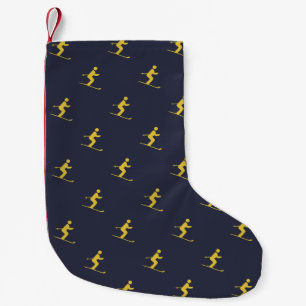 Navy Skier Kleiner Weihnachtsstrumpf