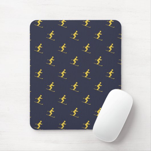 Navy Skier Mousepad (Mit Mouse)