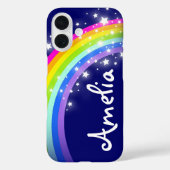 Navy Sky starren Regenbogen-individuelle Name Case-Mate iPhone Hülle (Rückseite)