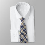 Navy, Slate Blue, Khaki... & White Classic Plaid Krawatte<br><div class="desc">Navy,  Slate Blue,  Khaki,  Light Beige & White Classic Plaid</div>