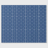 Navy Snaffe Bit Wrapping Paper Geschenkpapier (Flach)