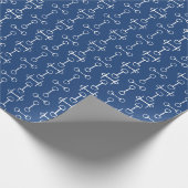 Navy Snaffe Bit Wrapping Paper Geschenkpapier (Ecke)