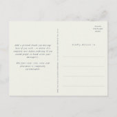 Navy Snowberry+Eucalyptus Wedding Danke Foto Postkarte (Rückseite)