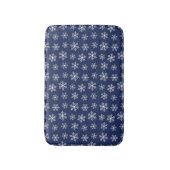 Navy Snowflake Bath Mat Badematte (Vorderseite Vertikal)
