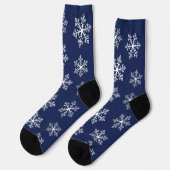 Navy Snowflake Crew Socks Socken (Linkes Detail)