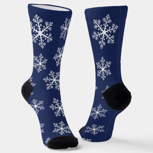 Navy Snowflake Crew Socks Socken (Gewinkelt)