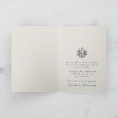 Navy-Snowflake-Faltenkarte Karte (Innenseite)