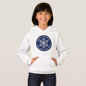 Navy Snowflake Festive Hoodie (Kind) (Vorne ganz)