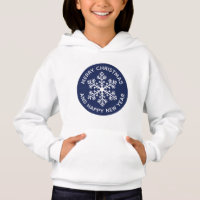 Navy Snowflake Festive Hoodie (Kind)