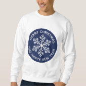 Navy Snowflake Festive Sweatshirt (Vorderseite)