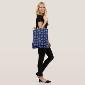 Navy Snowflake Muster Tote Tasche (Am Model)