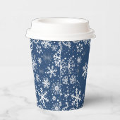 Navy Snowflake ONE Paper Cup Pappbecher (Rechts)
