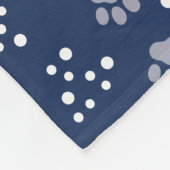 Navy Snowflake Paw Muster Pet Foto Fleecedecke (Ecke)
