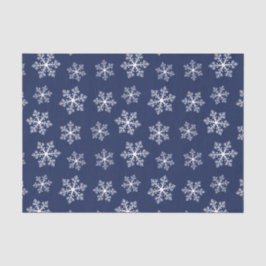 Navy Snowflake Tissue Paper Seidenpapier