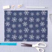 Navy Snowflake Tissue Paper Seidenpapier (Handwerk)