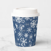 Navy Snowflake ZWEI Paper Cup Pappbecher (Links)