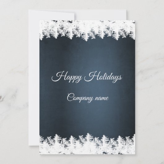 Navy-Snowflakes Weihnachts-Party Einladung (Rückseite)