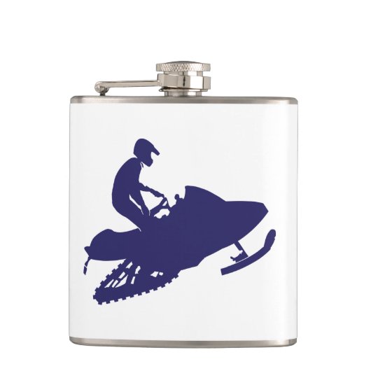 Navy-Snowmobiler Flachmann (Vorderseite)
