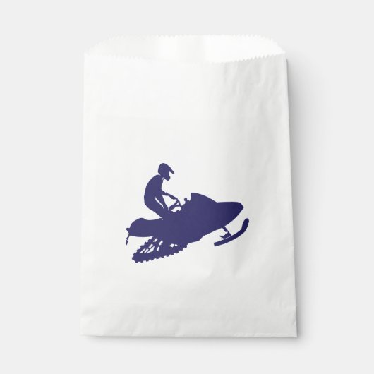 Navy-Snowmobiler Geschenktütchen (Vorderseite)