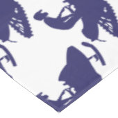 Navy-Snowmobiler Tischdecke (Schrägansicht)