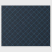 Navy Snowy Brushed Plaid Geschenkpapier (Flach)