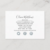 Navy Social Media Visitenkarte (Rückseite)