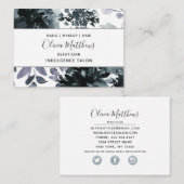 Navy Social Media Visitenkarte (Vorne/Hinten)