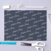 Navy & Soft Cloud Dancer White Schrift Hochzeit Seidenpapier (Handwerk)