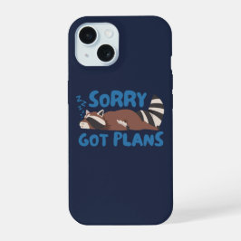 Navy Sorry Got Pläne Funny Raccoon iPhone 15 Hülle
