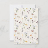 Navy Spring Wildblume Meadow Brautparty Dankeskarte (Rückseite)