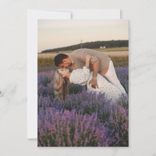 Navy Spring Wildblume Meadow Garden Foto Save The Date (Rückseite)