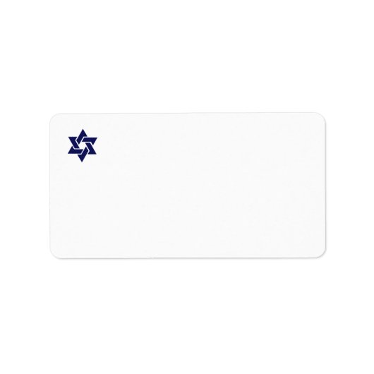 Navy Star des David Address Label Adressaufkleber (Vorne)
