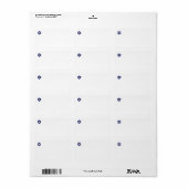 Navy Star des David Address Label Adressaufkleber (Vorne)