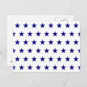 Navy Star Pattern Postkarte (Vorne/Hinten)