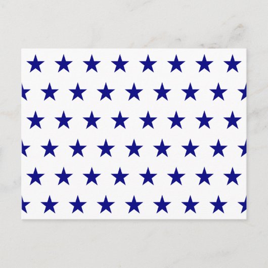 Navy Star Pattern Postkarte (Vorderseite)