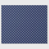 Navy Stars Wrapping Paper Geschenkpapier (Flach)