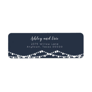Navy String Lights Moderne Rücksendeadresse
