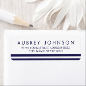 Navy Strip Address Labels (Insitu)