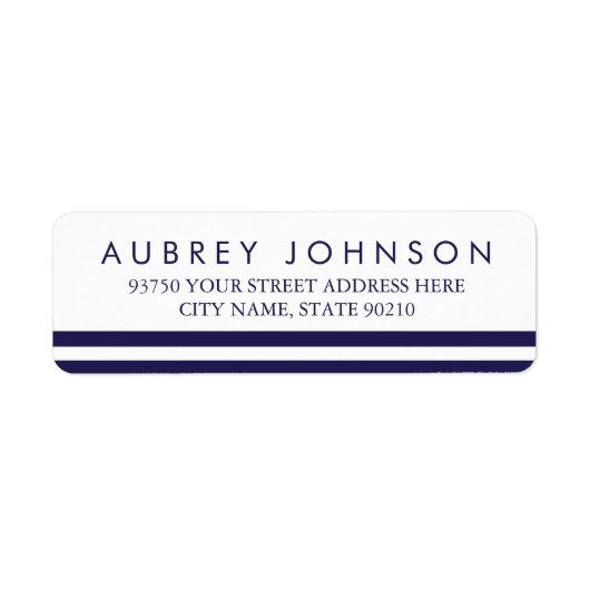 Navy Strip Address Labels (Vorne)