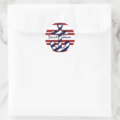 Navy Strip Anchor Stickers (Tasche)