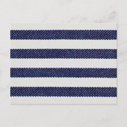 Navy Strip Fabric Postkarte (Vorderseite)