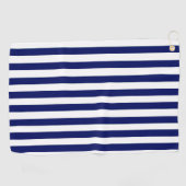 Navy Strip Golf Handtuch (Horizontal)
