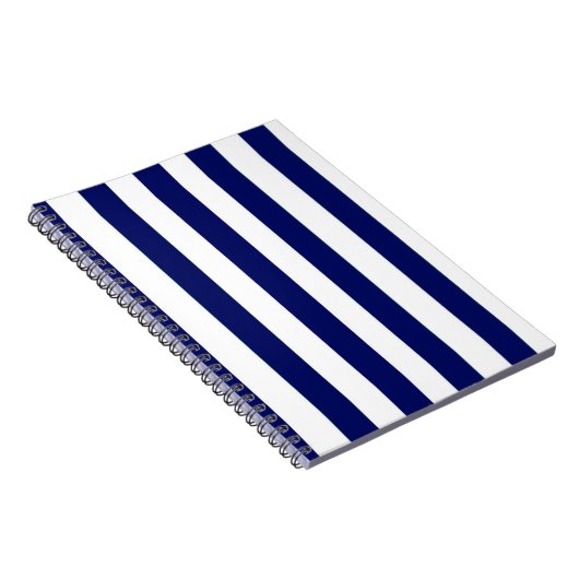 Navy Strip Notebook Notizblock (Rechte Seite)