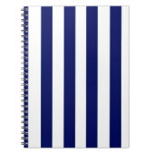 Navy Strip Notebook Notizblock (Vorderseite)