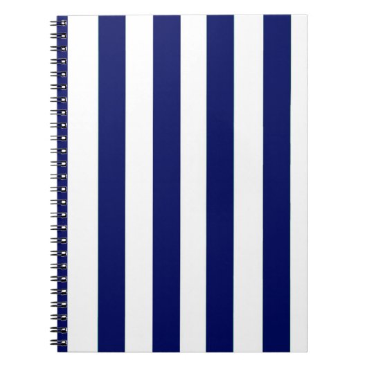 Navy Strip Notebook Notizblock (Vorderseite)