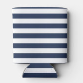 Navy Strip & Pink Peony Monogram Dosenkühler (Rückseite)