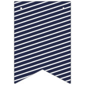 Navy Strip Preppy Bunting Wimpelkette (Zweite Fahne)