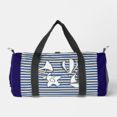 Navy Stripe Kinder Duffle Bag (Vorderseite)